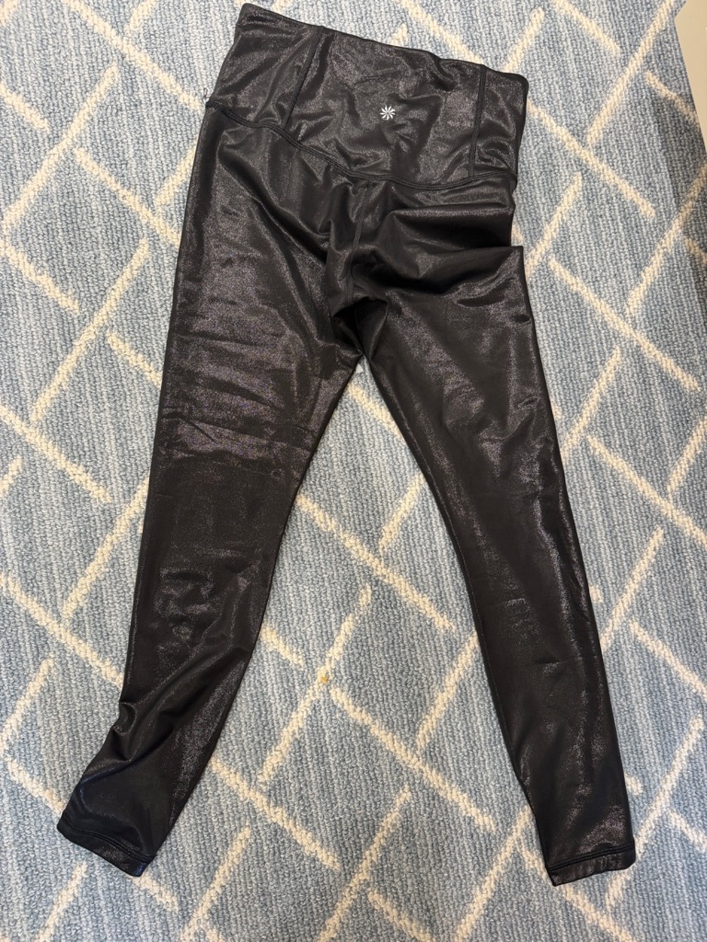 Athleta Black Shimmer High-Waist Leggings